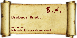 Brabecz Anett névjegykártya